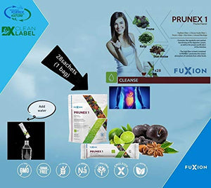 FuXion Prunex 1 Fruit Herbal Tea for 28-Day Colon Detox Cleanse -1 Pouch of 28 Sachets