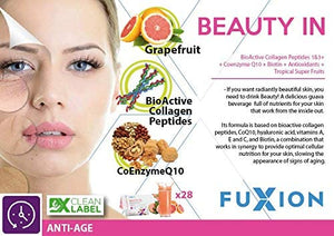 FuXion Beauty-In,Improve the Dermis Structure w. more Collagen and Elastin Fibers,BioActive,CoQ10,Antioxidant Combination for Anti-Aging(Beauty-In, 28 Sticks)
