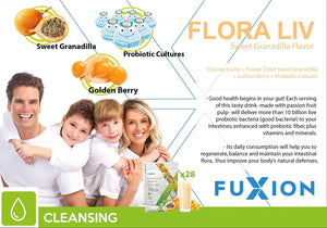 Fuxion Flora Liv-Probiotics 10 Billion CFU,Essential MultiVitamin and Minerals-28 Sachets