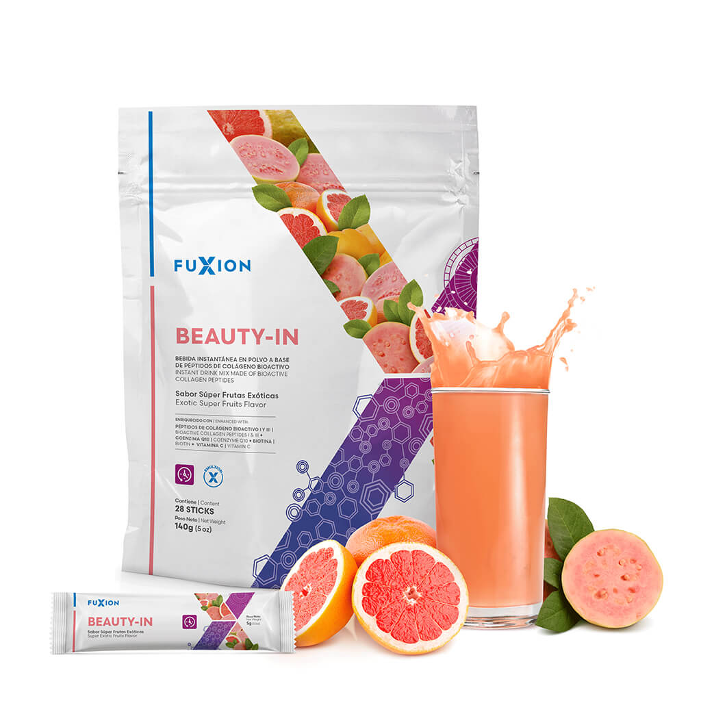 FuXion Beauty-In,Improve the Dermis Structure w. more Collagen and Elastin Fibers,BioActive,CoQ10,Antioxidant Combination for Anti-Aging(Beauty-In, 28 Sticks)