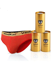 2017 VKWEIKU Men's pennis Enlargement Underwears Magnetic Micromodal Trunks Therapy Golden Side Sexy Briefs