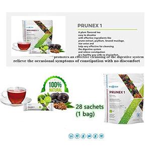 FuXion Prunex 1 Fruit Herbal Tea for 28-Day Colon Detox Cleanse -1 Pouch of 28 Sachets