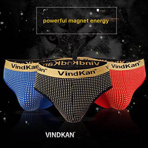 2017 VKWEIKU Men's pennis Enlargement Underwears Magnetic Micromodal Trunks Therapy Golden Side Sexy Briefs