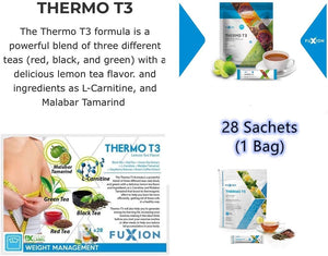 FuXion Thermo T3 Contains Raspberry Ketones - Ketogenic Supplement, Exogenous Keto Drink Mix for Natural Ketosis - Transform Fat into Energy & Increase Stamina for Workout (28 Sachets)