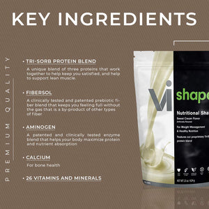 ViSalus Vi Shape Nutritional Shake Mix Sweet Cream Flavor -Best Protein Powder