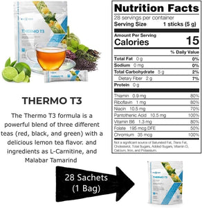 FuXion Thermo T3 Contains Raspberry Ketones - Ketogenic Supplement, Exogenous Keto Drink Mix for Natural Ketosis - Transform Fat into Energy & Increase Stamina for Workout (28 Sachets)