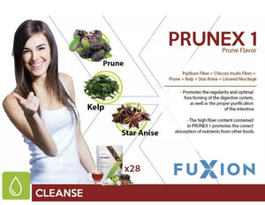 FuXion Prunex 1 Weight Loss Detox Tea Instant w. Fiber Blend For Colon Cleanse -7 Sticks